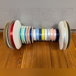 Colorful Ribbon Bundle - 19 rolls various colors, widths and lengths